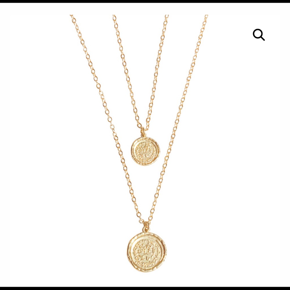 Amber Sceats double coin necklace